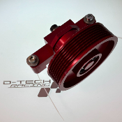 KIT SUPPRESSION CLIM ANODISE ROUGE AVEC POULIE Pour Mégane & Clio