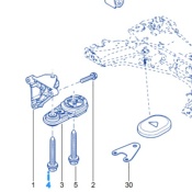 VIS SUPPORT MOTEUR INFERIEUR Pour MEGANE 2&3RS - Clio3RS