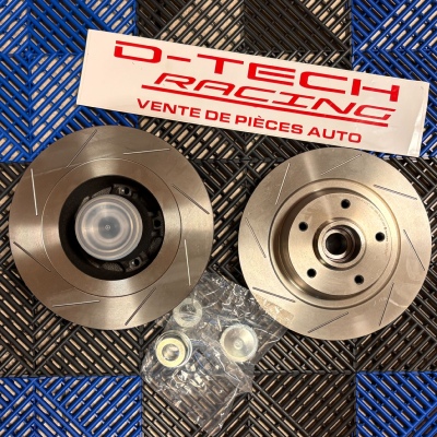 x2 DISQUES ARRIERE DR-GH BREMBO RAINURES pour Mégane 3 RS