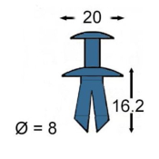 x1 CLIP DE FIXATION d8 - D20 - H16