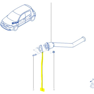 JOINT ÉCHAPPEMENT ORIGINE RENAULT Pour Mégane 2RS