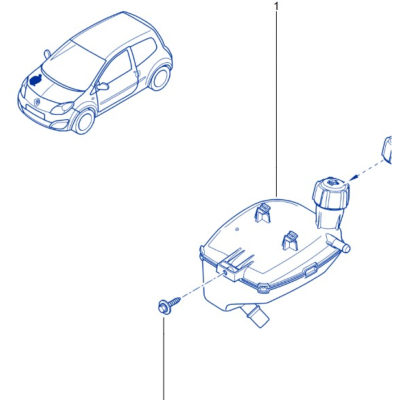RESERVOIR / VASE D'EXPANSION ORIGINE FEBI pour Twingo 2RS & Wind
