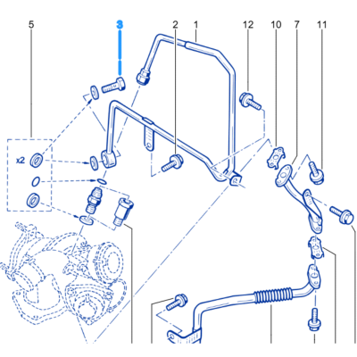 VIS BANJO ALIMENTATION HUILE TURBO Pour Mégane 2&3RS