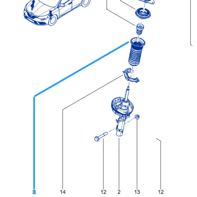 x1 SOUFFLET PROTECTION AMORTISSEUR AV pour Mégane 4RS