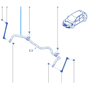 BARRE ANTI-ROULIS AVANT pour Mégane 4RS châssis Cup