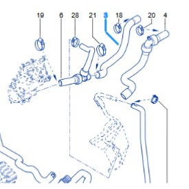 DURITE D'EAU ORIGINE RENAULT ENTREE RADIATEUR CHAUFFAGE Pour Mégane 3RS